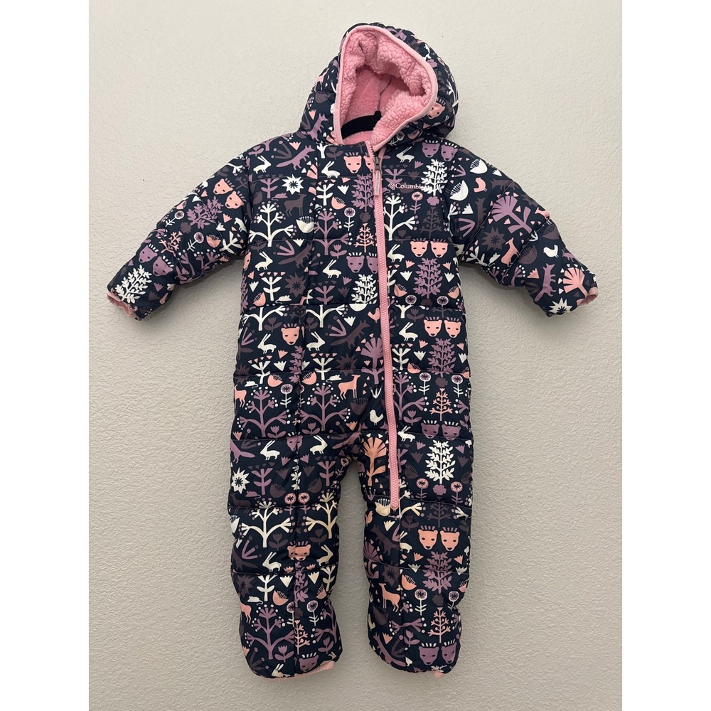 Columbia Fleece Lined Bunting Snow Winter Suit Pink Size 18-24 Months